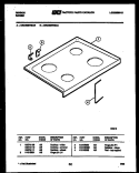 COOKTOP PARTS Diagram and Parts List for  Gibson Range