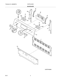BACKGUARD Diagram and Parts List for  Kelvinator Range