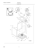CABINET / TOP Diagram and Parts List for  Westinghouse Washer
