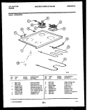 COOKTOP AND BROILER PARTS Diagram and Parts List for  Kelvinator Range