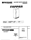 COVER Diagram and Parts List for  Tappan Freezer
