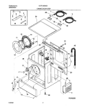 WSHR CAB, DOOR Diagram and Parts List for  Frigidaire Washer