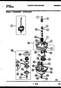 TRANSMISSION PARTS Diagram and Parts List for  Tappan Washer