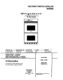 COVER Diagram and Parts List for  Frigidaire Wall Oven