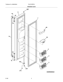 FREEZER DOOR Diagram and Parts List for  Electrolux Refrigerator