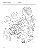 MOTOR / TUB Diagram and Parts List for  Frigidaire Washer