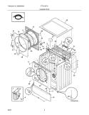 CABINET / TOP Diagram and Parts List for  Frigidaire Washer