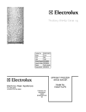 COVER Diagram and Parts List for  Electrolux Freezer