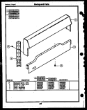 BACKGUARD PARTS Diagram and Parts List for  Gibson Range