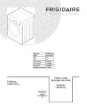 COVER Diagram and Parts List for  Frigidaire Washer
