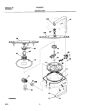 MOTOR & PUMP Diagram and Parts List for  Westinghouse Dishwasher