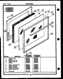 DOOR PARTS Diagram and Parts List for  Gibson Range