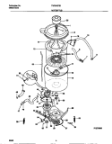 MOTOR / TUB Diagram and Parts List for  Tappan Washer