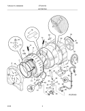 MOTOR/TUB Diagram and Parts List for  Westinghouse Washer