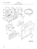 Part Location Diagram of 241688302 Frigidaire Dispenser Ice Chute Door Bearing Plate - Right Side