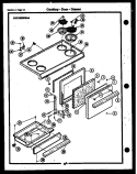 COOKTOP - DOOR - DRAWER Diagram and Parts List for  Gibson Range