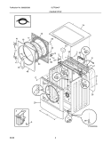 CABINET/TOP Diagram and Parts List for  Frigidaire Washer
