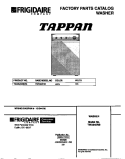 COVER Diagram and Parts List for  Tappan Washer