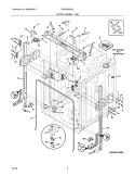 UPPER FRAME / TUB Diagram and Parts List for  Electrolux Dishwasher
