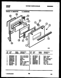 DOOR PARTS Diagram and Parts List for  Gibson Range