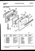 DOOR PARTS Diagram and Parts List for  Kelvinator Range