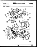CONSOLE, CONTROL AND DRUM Diagram and Parts List for  Tappan Washer