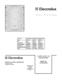COVER Diagram and Parts List for  Electrolux Dishwasher