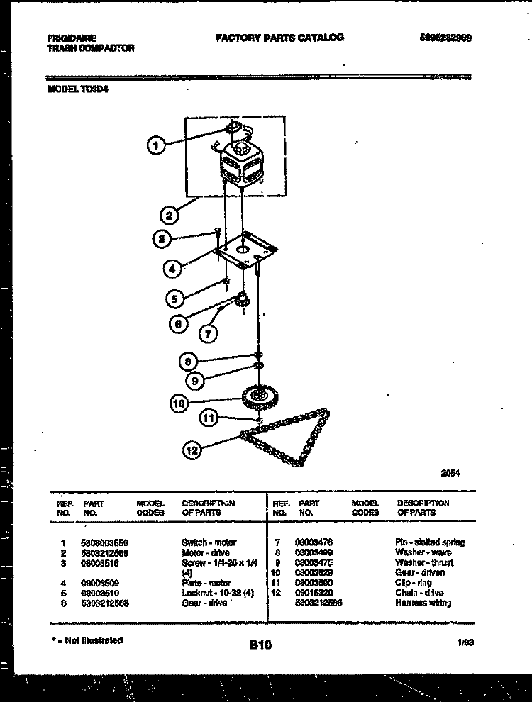 Part Location Diagram of 08003516 Frigidaire SCREW - 1/4-20 X 1/4 (sold individually, 4 recommended)