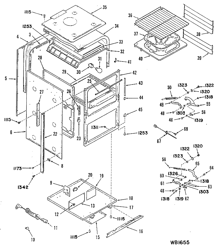 Part Location Diagram of WB2X9027 GE CLIP-THERMO