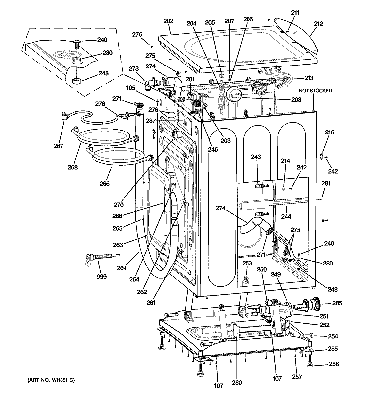 Part Location Diagram of WH11X34741 GE PUMP FILTER