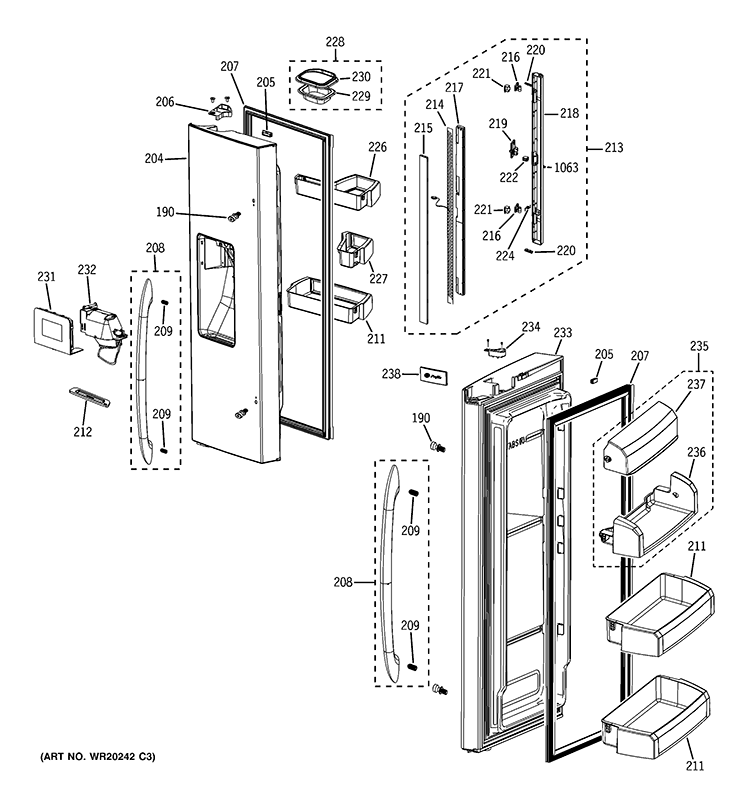 Part Location Diagram of WR02X12669 GE Assembly FRENCH