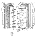 Part Location Diagram of WR13X10020 GE Bottom Hinge Assembly