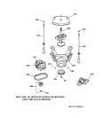 SUSPENSION, PUMP & DRIVE COMPONENTS Diagram and Parts List for  Hotpoint Washer