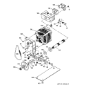 MOTOR & DRIVE PARTS Diagram and Parts List for  General Electric Trash Compactor