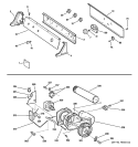 BACKSPLASH, BLOWER & MOTOR ASSEMBLY Diagram and Parts List for  General Electric Dryer