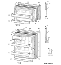 DOORS Diagram and Parts List for  Hotpoint Refrigerator