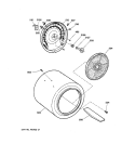 DRUM Diagram and Parts List for  General Electric Dryer