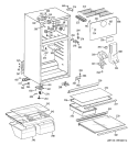 CABINET Diagram and Parts List for  Hotpoint Refrigerator