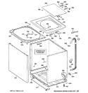 CABINET, COVER & FRONT PANEL Diagram and Parts List for  Hotpoint Washer