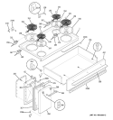 COOKTOP Diagram and Parts List for  General Electric Wall Oven