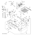 Part Location Diagram of WR17X23191 GE Ice Bucket and Auger Assembly