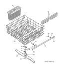 Part Location Diagram of WD28X10399 GE Upper Dishrack with Wheels