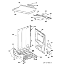 CABINET Diagram and Parts List for  General Electric Dryer