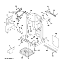 FRAME PARTS Diagram and Parts List for  General Electric Trash Compactor