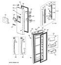 FRESH FOODD DOORS Diagram and Parts List for  General Electric Refrigerator