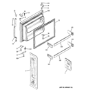 FREEZER DOOR Diagram and Parts List for  Hotpoint Refrigerator
