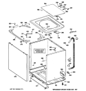 CABINET, COVER & TOP PANEL Diagram and Parts List for  Hotpoint Washer