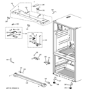 CASE PARTS Diagram and Parts List for  General Electric Refrigerator