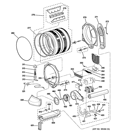 Part Location Diagram of WE03X10008 GE Drum Support Roller with Axle