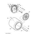 DRUM Diagram and Parts List for  General Electric Dryer